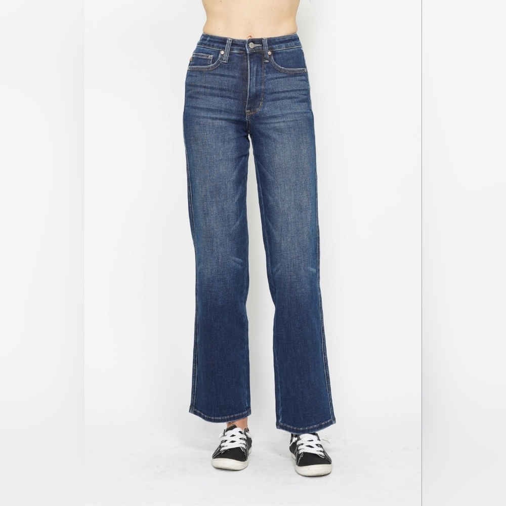 Judy Blue High Rise Tummy Control Straight Leg Stretch Jeans Regular Plus NEW✨️ - Picture 4 of 12